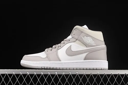 All Categories Air Jordan Jordan Series Basketball Shoes Air Jordan 1 Mid Air Jordan 1 Mid AJ1 Joe 1 Middle Linen College Gray Mid-top Basketball Shoes 554724-082
